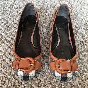 Burberry Checked Buckle Flats